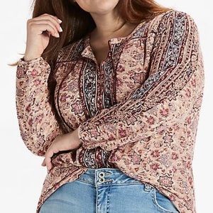 Lucky Brand Plus Sized Boho Top